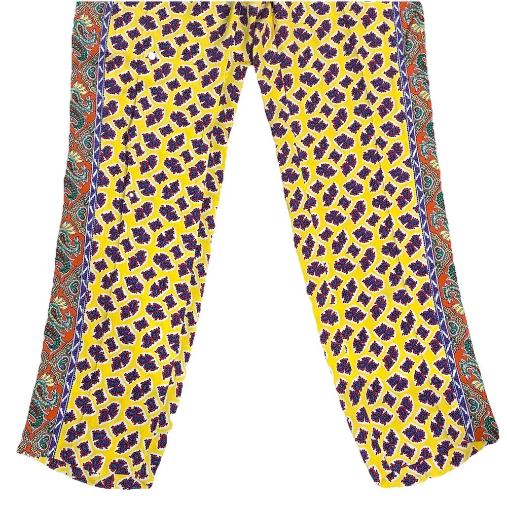 Ralph Lauren Collection Simone Pleated Mulberry Silk Pants 6 Yellow Purple Label - Picture 3 of 11